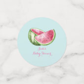 Watermeloen Baby shower Aqua Blauwgroen Turquoise Confetti (Kleine voorkant)