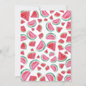 Watermeloen Baby shower Summer Fruit Baby shower Kaart (Achterkant)