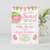 watermeloen Baby shower Uitnodiging (Staand voorkant)