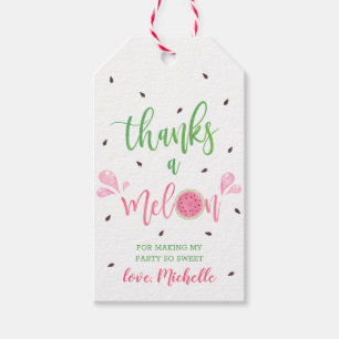 Watermeloen Bedankt een Meloen Bedankt Cadeau Labe Cadeaulabel