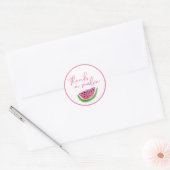 Watermeloen Bedankt een meloen Dank u Ronde Sticker (Envelop)