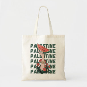 Watermeloen, bloemen en Palestijnse tekst Herhaal Tote Bag
