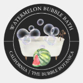 Watermeloen Bubble Bath label (Voorkant)