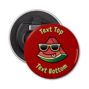 Watermeloen Cartoon Button Flesopener