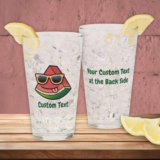 Watermeloen Cartoon Glass Glas
