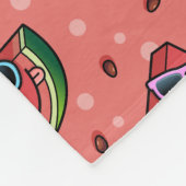 Watermeloen Cartoon Pattern Fleece Blanket (Hoek)