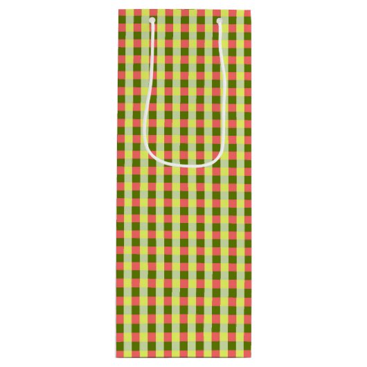 Watermeloen controleren wijn cadeautas (Voorkant)