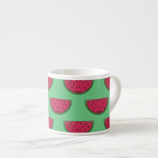Watermeloen Design Bone China Espresso Mokken (Voorkant rechts)