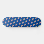 Watermeloen Doodles Pattern Blue Skateboard (Horizontaal)