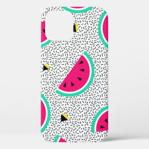 Watermeloen driehoeken: retro zomer textuur. iPhone 12 hoesje