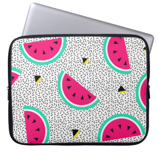 Watermeloen driehoeken: retro zomer textuur. laptop sleeve