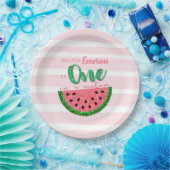 Watermeloen, een in een meloen uitnodigingspapier papieren bordje (Feest)