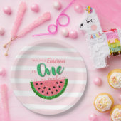 Watermeloen, een in een meloen uitnodigingspapier papieren bordje (Feest)
