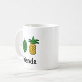 Watermeloen en ananas vrienden koffie Mok (Voorkant links)