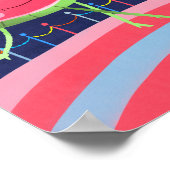 Watermeloen en Katoen Snoep Carnaval Poster (Hoek)