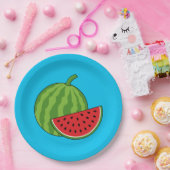Watermeloen en Slice Papieren Bordje (Feest)