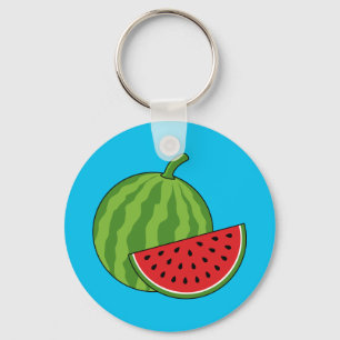 Watermeloen en Slice Sleutelhanger