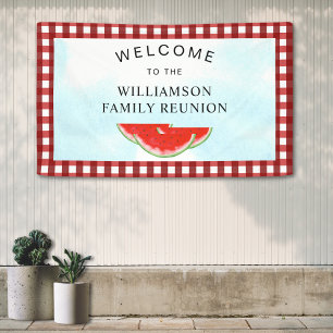 Watermeloen Familie Reünie Welkom Spandoek