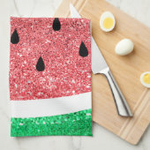 watermeloen FAUX glitter Theedoek (Quarter Fold)