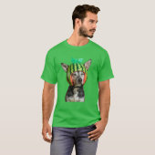 Watermeloen Funny Chilling Dog T-shirt (Voorkant volledig)