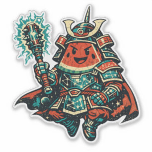 Watermeloen Galaxy Shogun — Vintage Kosmische Samu Sticker