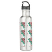 Watermeloen Geometric Patterned Tropical Summer Waterfles (Achterkant)