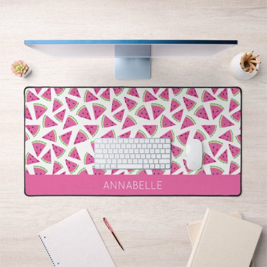 Watermeloen gepersonaliseerde voornaam bureaumat (Kantoor 1)