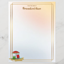 Watermeloen Golven Ongelijnd Papieren Blad