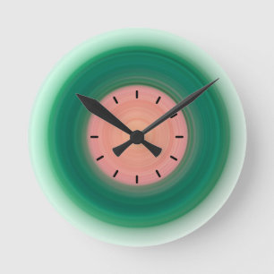 Watermeloen :) Groen en Roze Ronde Klok