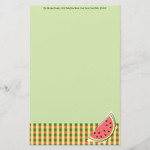 Watermeloen groen plakbiljet briefpapier