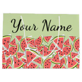 Watermeloen groene naam groot cadeauzakje (Achterkant)