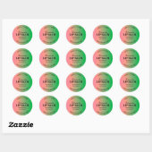 Watermeloen groene roze gradiënt Lip Balm Labels (Vel)