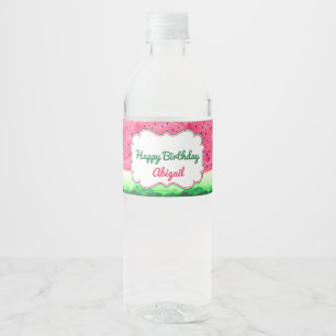 Watermeloen Happy Birthday Waterfles Label Waterfles Etiket