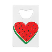 Watermeloen Hart Valentijnsdag Vrij Palestina Kredietkaart Flessenopener (Achterkant)
