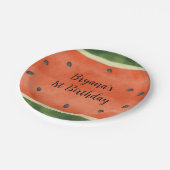 Watermeloen Hoe je het ook Snijdt Zomerfeest Papieren Bordje (Gekanteld)