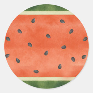 Watermeloen Hoe je het ook snijdt Zomerfeest Ronde Sticker
