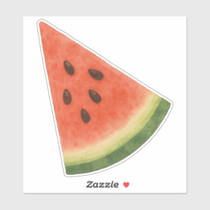 Watermeloen, hoe je het ook snijdt, zomerfeestje sticker