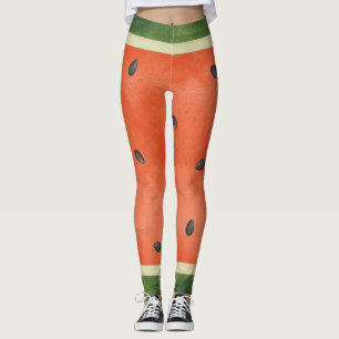 Watermeloen, hoe je het ook snijdt, zomervrucht leggings