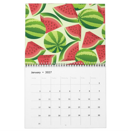 Watermeloen Kalender (Jan 2027)