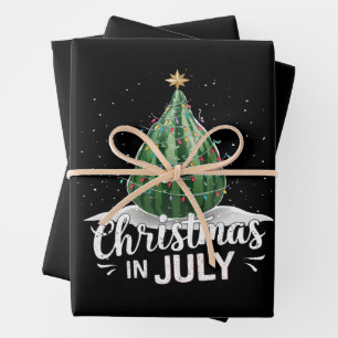 Watermeloen Kerstboom Kerst in Juli Zomer Inpakpapier Vel