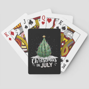 Watermeloen Kerstboom Kerst in Juli Zomer Pokerkaarten