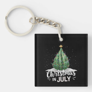 Watermeloen Kerstboom Kerst in Juli Zomer Sleutelhanger