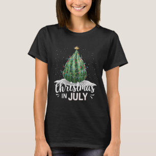 Watermeloen Kerstboom Kerst in Juli Zomer T-shirt