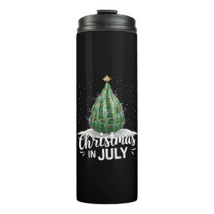 Watermeloen Kerstboom Kerst in Juli Zomer Thermosbeker