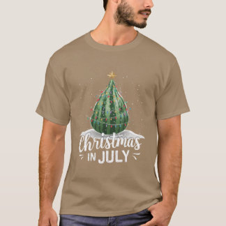 Watermeloen Kerstboom Kerstmis in Juli Zomer f T-shirt