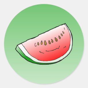 Watermeloen - Klassieke Ronde Sticker