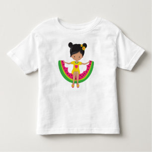 Watermeloen, Latina Girl, Dress, Teenslippers Kinder Shirts