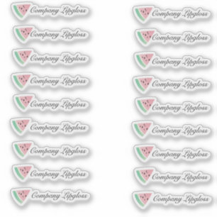 Watermeloen Lip Gloss Verpakkings Bedrijfsnaam Sticker