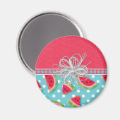 Watermeloen met Bow Magneet (Voorkant / Achterkant)