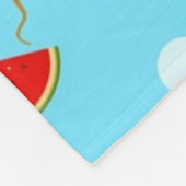 Watermeloen met plak fleece deken (Hoek)
